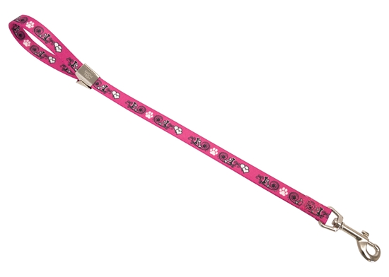 Picture of Show Tech Grooming Noose with Pawprint Hot Pink 45 x 1.5 cm